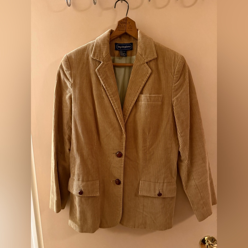 Impressions Beige Corduroy Jacket